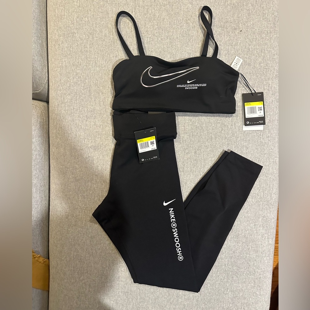 Nike sports bra and high rise tights. NWT. Sold as set! Size Small